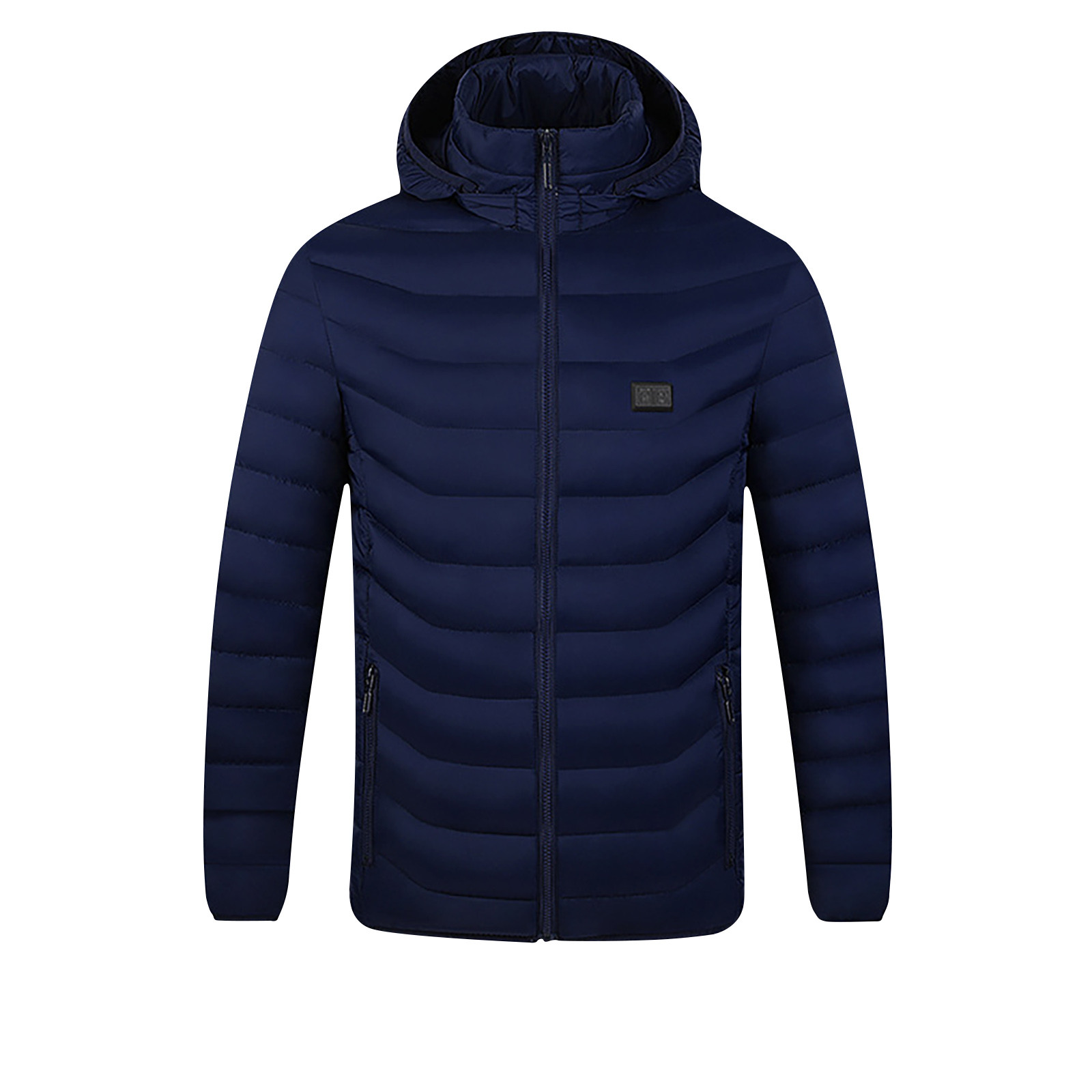 skpabo Heated Jackets for Men Heated Body Warmer Winter Warm Heated Coat Zip Up USB Electric Heated Thermal Puffer Jacket with 15 Heating Area for Outdoor Sports (No Battery)